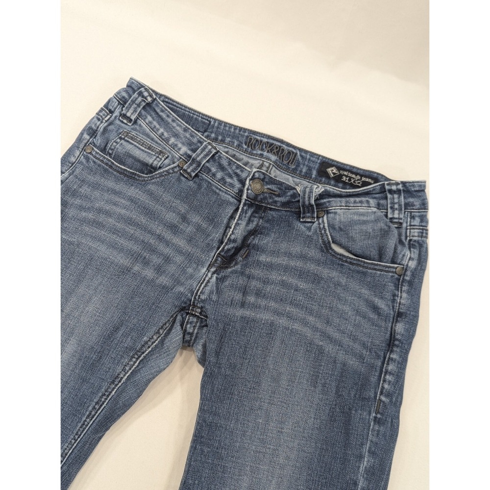 Rock‎ & Roll Rival Straight Jeans Women's 31x31 (31x32 Tag) Medium Wash